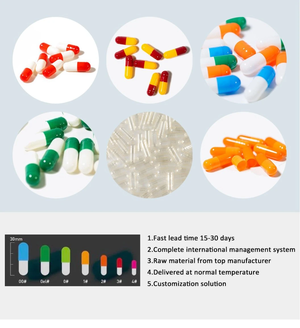 Hard Empty Gelatin Capsules Size 000 Size 00 Size 0 Factory Price